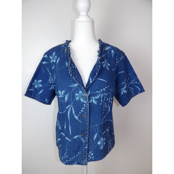 Vintage Denim 'Requirements' Top / Size Large - Picture 3 of 7